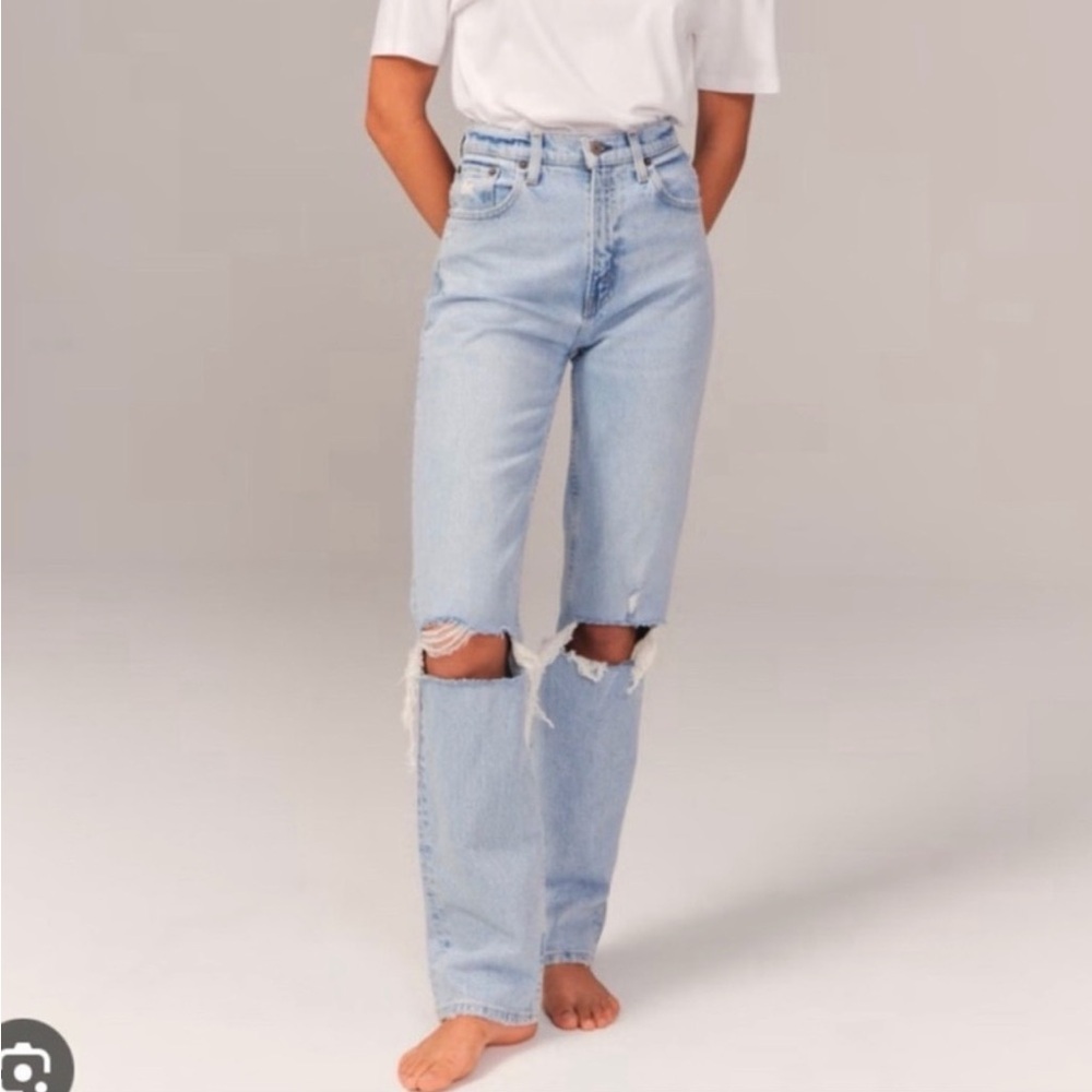 Abercrombie The 90’s Straight Ultra High Rise Curve Love size 32/14R